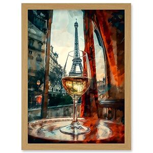 Artery8 Through the Wine Glass Oil Painting Paris France Eiffel Tower View from Glass Window Artwork Framed Wall Art Print A4 Artery8 Through the Wine Glass Oil Painting Paris France Eiffel Tower View from Glass Window Artwork Framed Wall Art Print A4