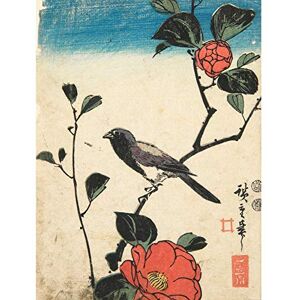 Fine Art Prints Bird Camellia Branch 1850 Utagawa Hiroshige Extra Large Art Print Wall Mural Poster Premium XL Fine Art Prints Bird Camellia Branch 1850 Utagawa Hiroshige Extra Large Art Print Wall Mural Poster Premium XL