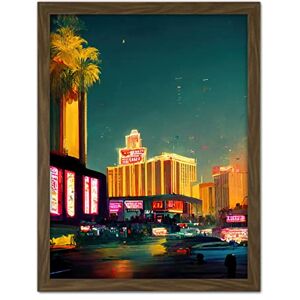 Wee Blue Coo Las Vegas Strip Cityscape Skyline Street Neon Bright Painting Artwork Framed Wall Art Print 18X24 Inch Wee Blue Coo Las Vegas Strip Cityscape Skyline Street Neon Bright Painting Artwork Framed Wall Art Print 18X24 Inch