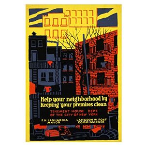 Wee Blue Coo Ad Clean La Guardia New York Tenement USA Retro Wall Art Print Wee Blue Coo Ad Clean La Guardia New York Tenement USA Retro Wall Art Print