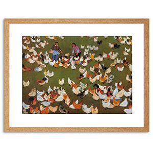 Wee Blue Coo PAINTINGS CULTURAL CHINA CHICKEN FARM HEN FOOD COMMUNISM FRAMED PRINT F97X5088 Wee Blue Coo PAINTINGS CULTURAL CHINA CHICKEN FARM HEN FOOD COMMUNISM FRAMED PRINT F97X5088