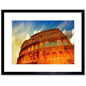 Wee Blue Coo Photo Landmark Colloseum Rome Italy Gold Light Clouds Framed Wall Art Print Wee Blue Coo Photo Landmark Colloseum Rome Italy Gold Light Clouds Framed Wall Art Print