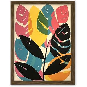 Artery8 Henri Matisse Style Leaves Linocut Pink Yellow Blue Botanical Bright Boho Leaf Artwork Framed Wall Art Print 18X24 Inch Artery8 Henri Matisse Style Leaves Linocut Pink Yellow Blue Botanical Bright Boho Leaf Artwork Framed Wall Art Print 18X24 Inch