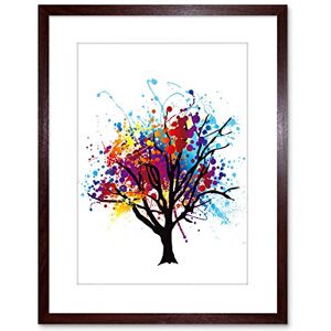 Wee Blue Coo Paint Splat Abstract Tree Rainbow Picture Photo Framed Wall Art Print Wee Blue Coo Paint Splat Abstract Tree Rainbow Picture Photo Framed Wall Art Print