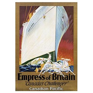 Wee Blue Coo Travel Empress Britain Canada Cruise Ship Vintage Advert Wall Art Print Wee Blue Coo Travel Empress Britain Canada Cruise Ship Vintage Advert Wall Art Print