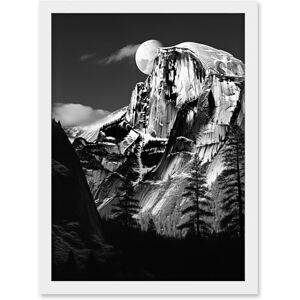 Artery8 Moonrise Behind Half Dome High Contrast Black White Photograph Yosemite National Park Full Moon and Mountain Forest Landscape Artwork Framed A3 Wall Art Print Artery8 Moonrise Behind Half Dome High Contrast Black White Photograph Yosemite National Park Full Moon and Mountain Forest Landscape Artwork Framed A3 Wall Art Print