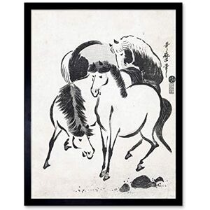 Artery8 Kitagawa Utamaro Three Horses Japanese Drawing Art Print Framed Poster Wall Decor 12x16 inch Artery8 Kitagawa Utamaro Three Horses Japanese Drawing Art Print Framed Poster Wall Decor 12x16 inch