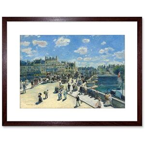Wee Blue Coo Painting Renoir French Pont Neuf Paris Old Framed Wall Art Print Wee Blue Coo Painting Renoir French Pont Neuf Paris Old Framed Wall Art Print