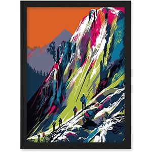 Artery8 Hikers on Helvellyn Mountain Ridge Landscape Artwork Framed A3 Wall Art Print Artery8 Hikers on Helvellyn Mountain Ridge Landscape Artwork Framed A3 Wall Art Print