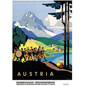 Wee Blue Coo Travel Austria Alpine Music Band Mountain Horn Drum Wall Art Print Wee Blue Coo Travel Austria Alpine Music Band Mountain Horn Drum Wall Art Print