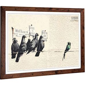 Big Box Art Framed Print of Banksy Birds Graffiti Design Wall Art Picture Home Decor for Kitchen, Living, Dining Room, Bedroom, Hallway, Office, Walnut, A2 / 24.5x18 Inch / 62x45cm Big Box Art Framed Print of Banksy Birds Graffiti Design Wall Art Picture Home Decor for Kitchen, Living, Dining Room, Bedroom, Hallway, Office, Walnut, A2 / 24.5x18 Inch / 62x45cm