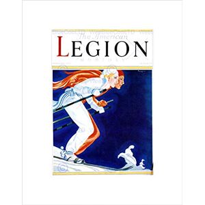 Wee Blue Coo Magazine Cover American Legion Monthly Skiing Ski Sport Wall Art Print Wee Blue Coo Magazine Cover American Legion Monthly Skiing Ski Sport Wall Art Print