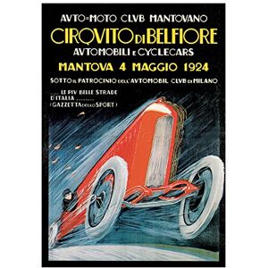 Wee Blue Coo Sport Motor Racing Mantova Italy Automobile Club Milan Wall Art Print Wee Blue Coo Sport Motor Racing Mantova Italy Automobile Club Milan Wall Art Print