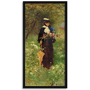 Artery8 Ferdinand Heilbuth Woman With Flowers C1875 Painting Framed Wall Art Print Long 25X12 Inch Artery8 Ferdinand Heilbuth Woman With Flowers C1875 Painting Framed Wall Art Print Long 25X12 Inch