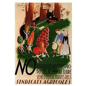 Wee Blue Coo War Ad Economy Free Trade Communism Spain Spanish Civil Wall Art Print Wee Blue Coo War Ad Economy Free Trade Communism Spain Spanish Civil Wall Art Print