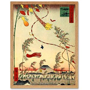 Wee Blue Coo Painting Japanese Woodblock Flags Wind Art Print Framed Poster Wall Decor 12x16 inch Wee Blue Coo Painting Japanese Woodblock Flags Wind Art Print Framed Poster Wall Decor 12x16 inch