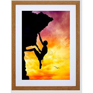 Wee Blue Coo Photo Mock Up Silhouette Sunset Rock Climbing Framed Wall Art Print Wee Blue Coo Photo Mock Up Silhouette Sunset Rock Climbing Framed Wall Art Print