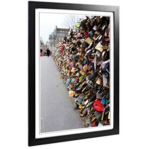 Big Box Art Framed Print of Padlocks Lovers Pont des Bridge Paris France (2) Design Wall Art Picture Home Decor for Living Room, Bedroom, Office, Black, A2 / 24.5x18 Inch / 62x45cm Big Box Art Framed Print of Padlocks Lovers Pont des Bridge Paris France (2) Design Wall Art Picture Home Decor for Living Room, Bedroom, Office, Black, A2 / 24.5x18 Inch / 62x45cm