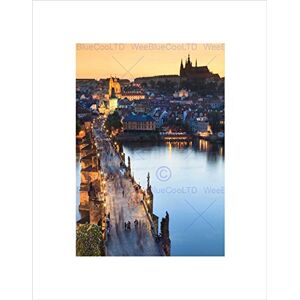 Wee Blue Coo VLTAVA RIVER CHARLES BRIDGE PRAGUE CZECH REPUBLIC CITYSCAPE ART PRINT B12X8831 Wee Blue Coo VLTAVA RIVER CHARLES BRIDGE PRAGUE CZECH REPUBLIC CITYSCAPE ART PRINT B12X8831