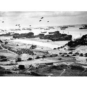 Fine Art Prints WWII War US Landing Ships Omaha Beach D-Day 1944 Photo Large Wall Art Poster Print Thick Paper 18X24 Inch Fine Art Prints WWII War US Landing Ships Omaha Beach D-Day 1944 Photo Large Wall Art Poster Print Thick Paper 18X24 Inch