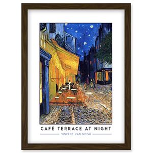 Wee Blue Coo Vincent Van Gogh Café Terrace At Night Place Du Forum Post-Impressionist Painting Artwork Framed Wall Art Print A4 Wee Blue Coo Vincent Van Gogh Café Terrace At Night Place Du Forum Post-Impressionist Painting Artwork Framed Wall Art Print A4