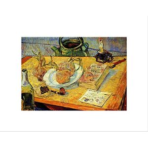 Wee Blue Coo VAN GOGH STILL LIFE DRAWING BOARD PIPE ONIONS WAX OLD ART PRINT B12X2198 Wee Blue Coo VAN GOGH STILL LIFE DRAWING BOARD PIPE ONIONS WAX OLD ART PRINT B12X2198