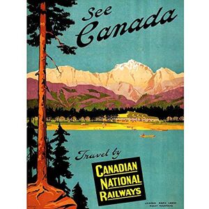 Wee Blue Coo Travel Transport Canada Rail Train Lake Mountain Scenic Tree Pine Art Print Poster Wall Decor 12X16 Inch Wee Blue Coo Travel Transport Canada Rail Train Lake Mountain Scenic Tree Pine Art Print Poster Wall Decor 12X16 Inch
