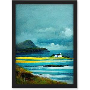 Doppelganger33 LTD Isle Harris White Crofters Cottage Scotland Seascape Artwork Framed A3 Wall Art Print Doppelganger33 LTD Isle Harris White Crofters Cottage Scotland Seascape Artwork Framed A3 Wall Art Print