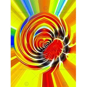 Wee Blue Coo Painting Digital Abstract Concentric Colour Wheel Wall Art Print Wee Blue Coo Painting Digital Abstract Concentric Colour Wheel Wall Art Print