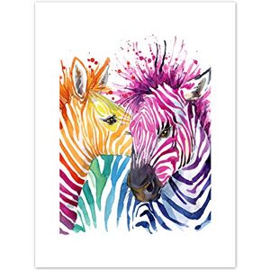 Fine Art Prints Rainbow Zebra Painting Art Print Canvas Premium Wall Decor Poster, Multi-color, 16 x 12 inches Fine Art Prints Rainbow Zebra Painting Art Print Canvas Premium Wall Decor Poster, Multi-color, 16 x 12 inches