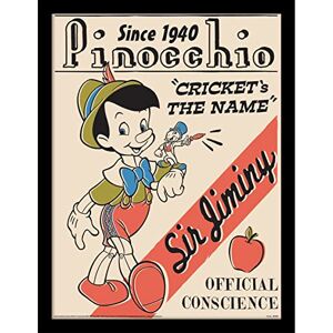 Pyramid Disney Classics Pinocchio Print Framed Collector's Edition (Cricket's The Name Design) 30cm x 40cm Official Merchandise Pyramid Disney Classics Pinocchio Print Framed Collector's Edition (Cricket's The Name Design) 30cm x 40cm Official Merchandise