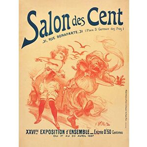 Artery8 Willette Salon Des Cent 26th Exhibition Advert Premium Wall Art Canvas Print 18X24 Inch Artery8 Willette Salon Des Cent 26th Exhibition Advert Premium Wall Art Canvas Print 18X24 Inch
