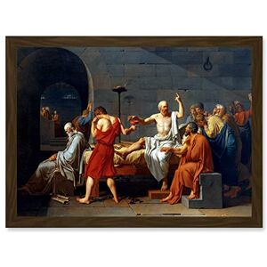 Artery8 - Historic Study Greece David Death Socrates - A4 - Framed - Artwork Artery8 - Historic Study Greece David Death Socrates - A4 - Framed - Artwork