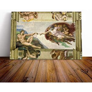 Big Box Art Canvas Print Wall Art Michelangelo Creation of Adam Mounted and Stretched Box Frame Picture Home Decor for Kitchen, Living, Dining Room, Bedroom, Hallway, Multi-Colour, 30x20 Inch Big Box Art Canvas Print Wall Art Michelangelo Creation of Adam Mounted and Stretched Box Frame Picture Home Decor for Kitchen, Living, Dining Room, Bedroom, Hallway, Multi-Colour, 30x20 Inch