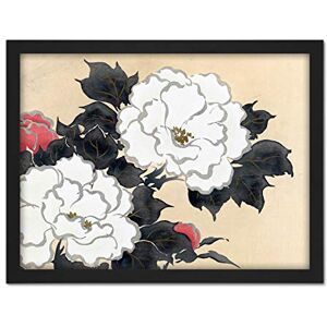 Artery8 Kamisaka Sekka Peonies Flower Japanese Painting Artwork Framed Wall Art Print 18X24 Inch Artery8 Kamisaka Sekka Peonies Flower Japanese Painting Artwork Framed Wall Art Print 18X24 Inch