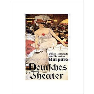 Wee Blue Coo Theatre Cultural Masked Ball Germany Vintage Retro Advert Wall Art Print Wee Blue Coo Theatre Cultural Masked Ball Germany Vintage Retro Advert Wall Art Print