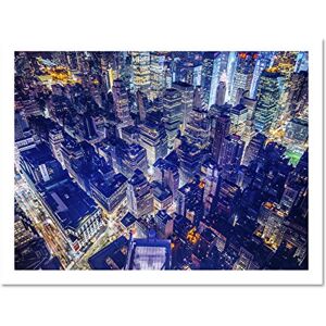 Fine Art Prints Aerial View York Night Large Framed Art Print Poster Wall Decor 18x24 inch Fine Art Prints Aerial View York Night Large Framed Art Print Poster Wall Decor 18x24 inch