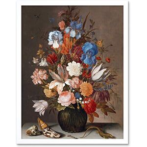 Artery8 Balthasar Van Der Ast Still Life Flowers Painting Art Print Framed Poster Wall Decor 12x16 inch Artery8 Balthasar Van Der Ast Still Life Flowers Painting Art Print Framed Poster Wall Decor 12x16 inch