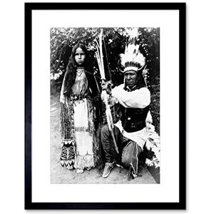Wee Blue Coo VINTAGE ELK TONGUE AKEA KIOWA NATIVE AMERICAN CHIEF FRAMED ART PRINT B12X3510 Wee Blue Coo VINTAGE ELK TONGUE AKEA KIOWA NATIVE AMERICAN CHIEF FRAMED ART PRINT B12X3510
