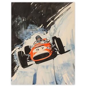 Artery8 Vintage Automobile Racing Watercolour Man Cave Extra Large XL Wall Art Poster Print Artery8 Vintage Automobile Racing Watercolour Man Cave Extra Large XL Wall Art Poster Print