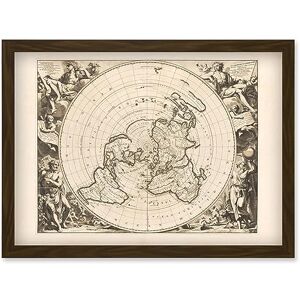 Artery8 Jacques Cassini Flat Earth Map 1713 Sepia Colour Terrestrial Planisphere According to Astronomers New Observations Decorative World Polar Projection Artwork Framed Wall Art Print A4 Artery8 Jacques Cassini Flat Earth Map 1713 Sepia Colour Terrestrial Planisphere According to Astronomers New Observations Decorative World Polar Projection Artwork Framed Wall Art Print A4