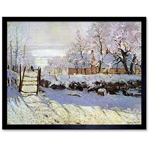 Wee Blue Coo Claude Monet Magpie Old Master Painting Art Print Framed Poster Wall Decor 12X16 Inch Wee Blue Coo Claude Monet Magpie Old Master Painting Art Print Framed Poster Wall Decor 12X16 Inch