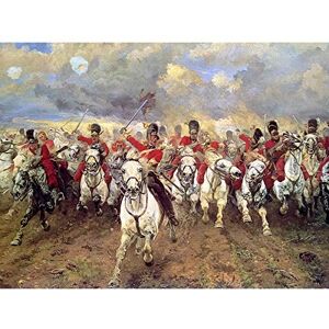 Artery8 Thompson Scotland Forever Battle Waterloo Painting Extra Large XL Wall Art Poster Print Artery8 Thompson Scotland Forever Battle Waterloo Painting Extra Large XL Wall Art Poster Print
