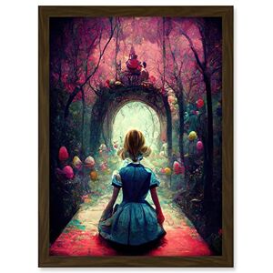 Doppelganger33 LTD Alice In Wonderland Through Looking Glass Enchanted Pink Forest Artwork Framed A3 Wall Art Print Doppelganger33 LTD Alice In Wonderland Through Looking Glass Enchanted Pink Forest Artwork Framed A3 Wall Art Print