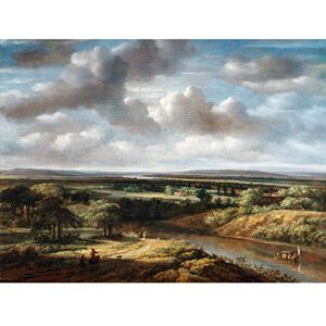 Artery8 Philips Koninck River Landscape Painting Art Print Canvas Premium Wall Decor Poster Mural Artery8 Philips Koninck River Landscape Painting Art Print Canvas Premium Wall Decor Poster Mural