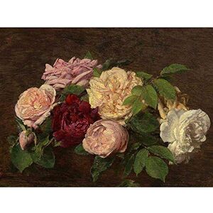 Wee Blue Coo Henri Fantin Latour French Roses Nice Table Old Painting Art Print Poster Wall Decor 12X16 Inch Wee Blue Coo Henri Fantin Latour French Roses Nice Table Old Painting Art Print Poster Wall Decor 12X16 Inch