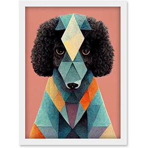 Doppelganger33 LTD Geometric Poodle Dog Boho Abstract Fun Pastel Artwork Framed Wall Art Print A4 Doppelganger33 LTD Geometric Poodle Dog Boho Abstract Fun Pastel Artwork Framed Wall Art Print A4