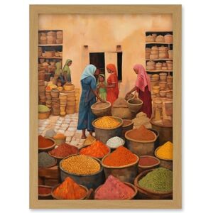 Artery8 Traditional Rural Indian Food Market Watercolour Artwork Spices Herbs Artwork Framed Wall Art Print A4 Artery8 Traditional Rural Indian Food Market Watercolour Artwork Spices Herbs Artwork Framed Wall Art Print A4