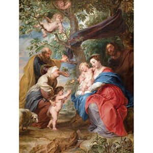 Artery8 Rubens The Holy Family Under An Apple Tree Painting Premium Wall Art Canvas Print 18X24 Inch Artery8 Rubens The Holy Family Under An Apple Tree Painting Premium Wall Art Canvas Print 18X24 Inch