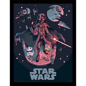 Pyramid Star Wars Poster in Frame (Darth Vader Illustration Design) Wall Art in 30x40cm Frame, Star Wars Gifts for Men, Women and Kids Official Merchandise Pyramid Star Wars Poster in Frame (Darth Vader Illustration Design) Wall Art in 30x40cm Frame, Star Wars Gifts for Men, Women and Kids Official Merchandise
